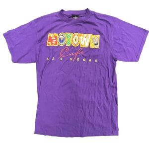 Vintage Las Vegas Purple T-shirt Motown Cafe Size Large